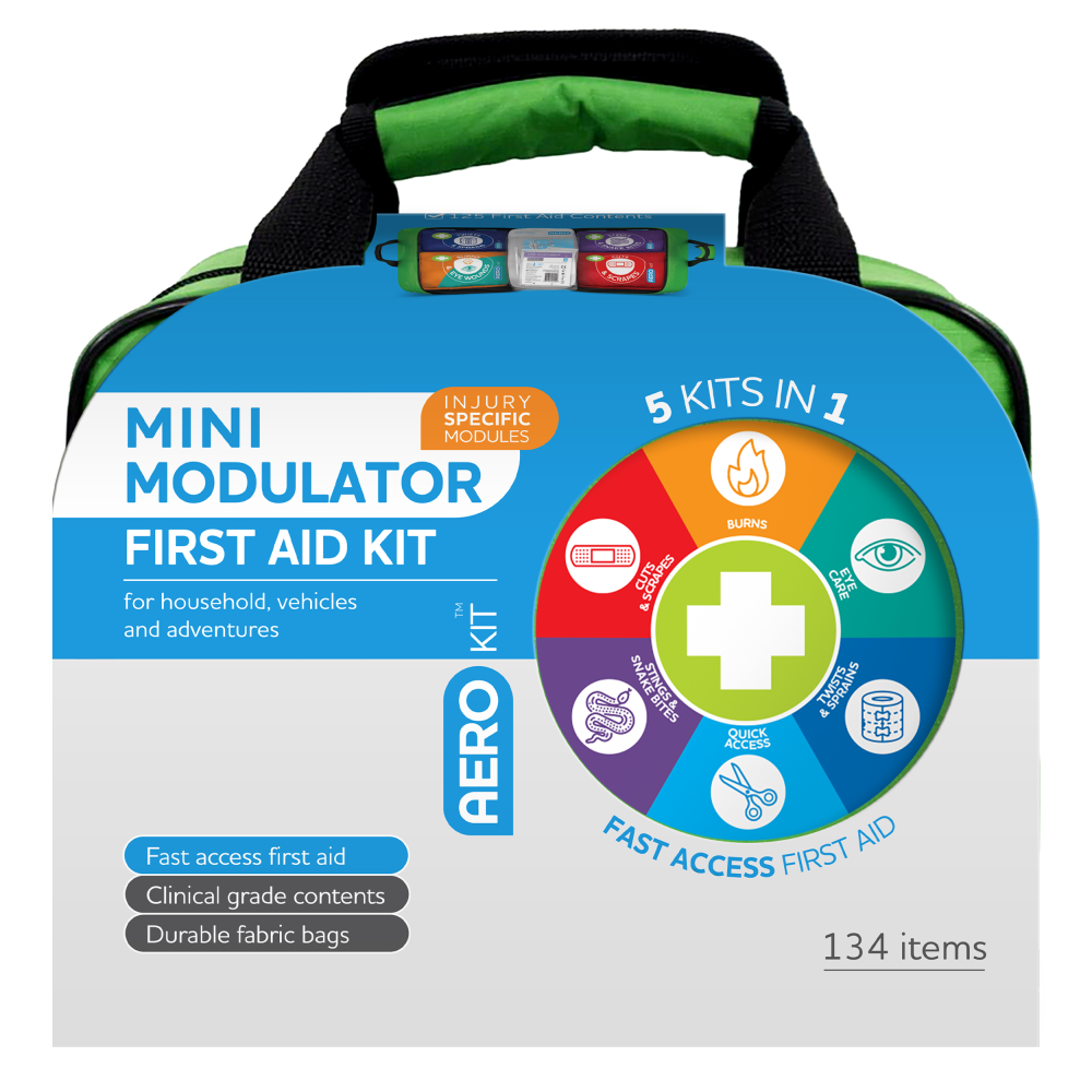 AEROKIT 3 Series Modular Mini Softpack First Aid Kit 25 x 15 x 21.5cm