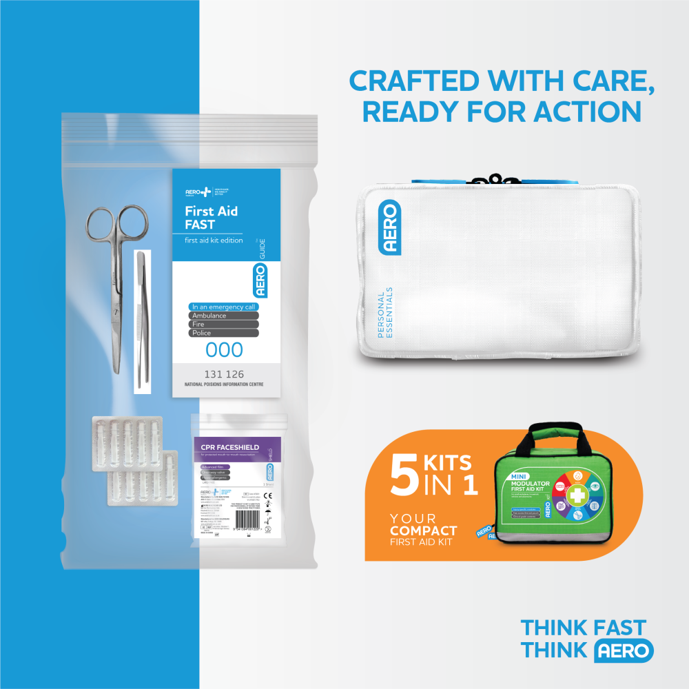 AEROKIT 3 Series Modular Mini Softpack First Aid Kit 25 x 15 x 21.5cm